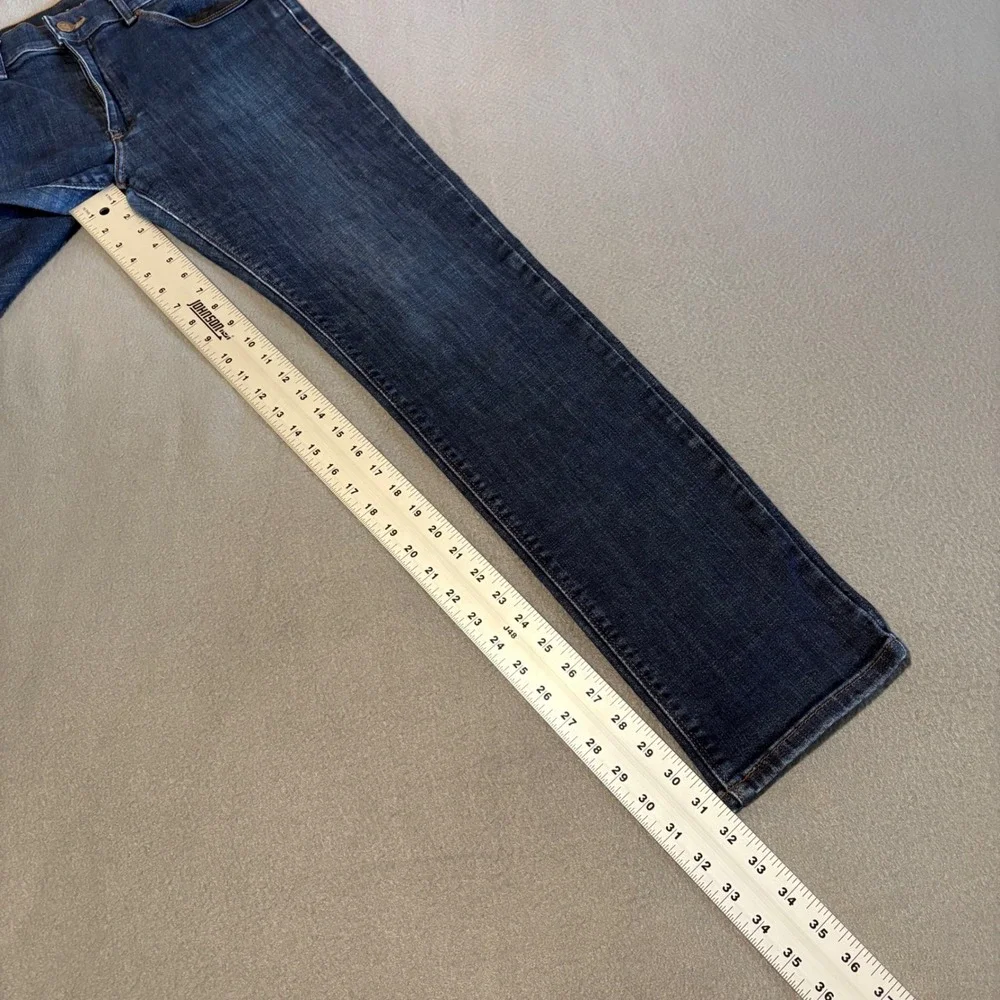 Mott & Bow Slim Wooster Stone Jeans Mens 33x32 Dark Indigo Blue Stretch Denim‎